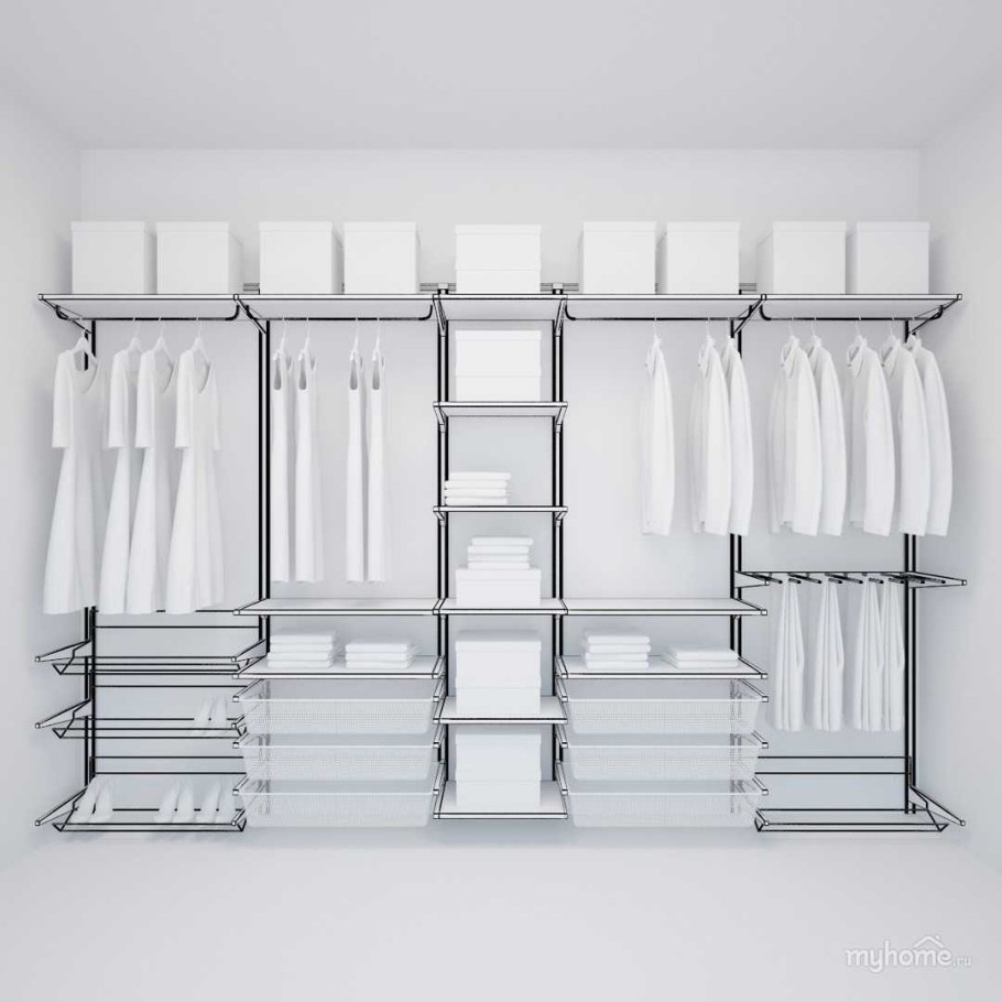 Сетчатые гардеробные системы готовые