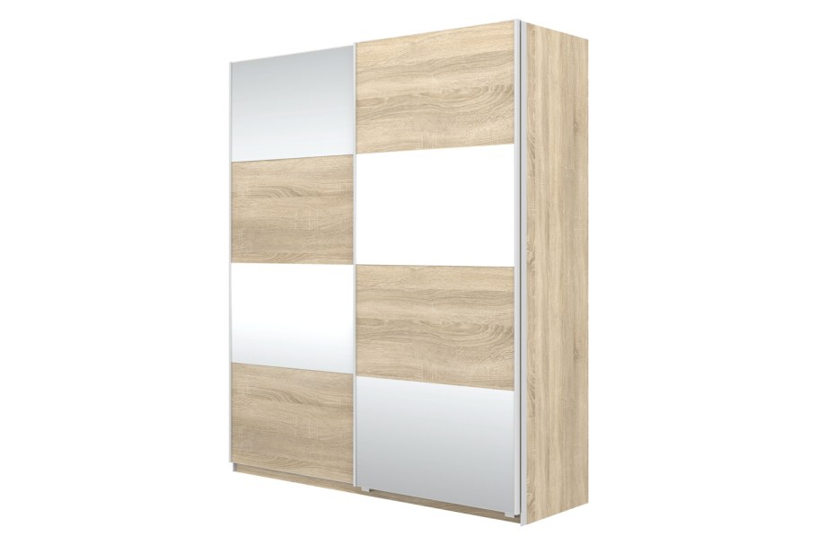 Шкаф-купе вектор дуб сонома белый