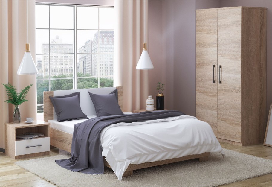 Спальня Аврора (дуб сонома/белый)