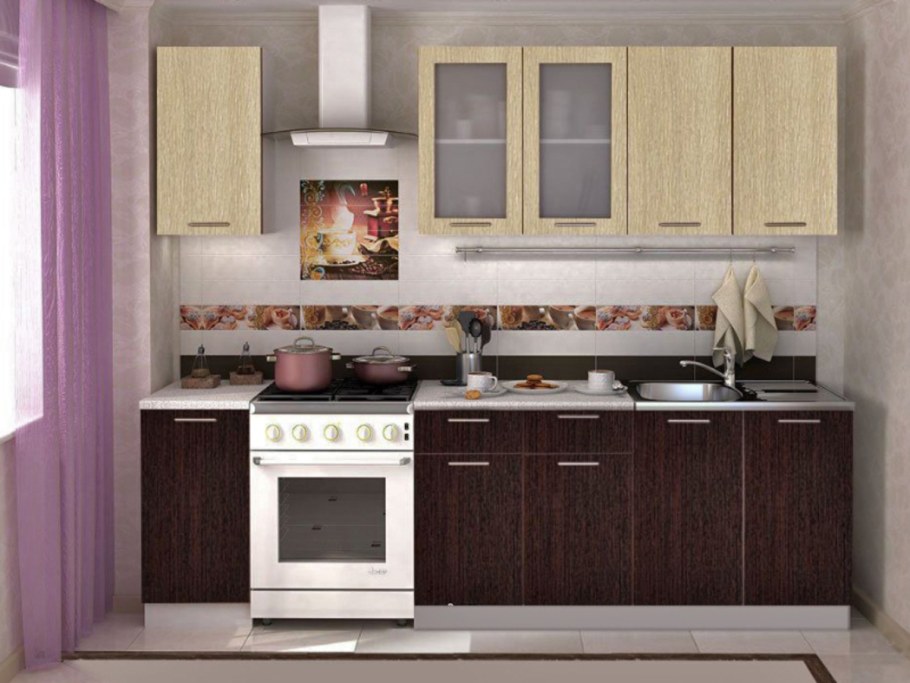 Кухня "Татьяна" ЛДСП 2,0м (Комби БД)