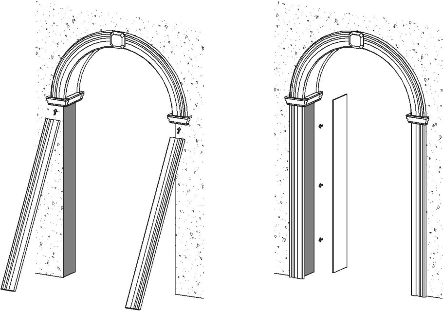 Установка арки в дверной проем своими руками
