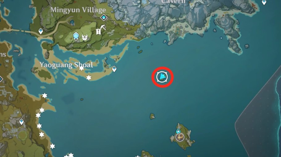 Геншин остров с сердцем на карте