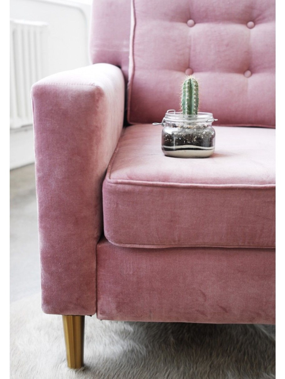 Диван розовый велюр