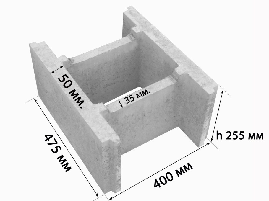Блок опалубочный 400х180х500