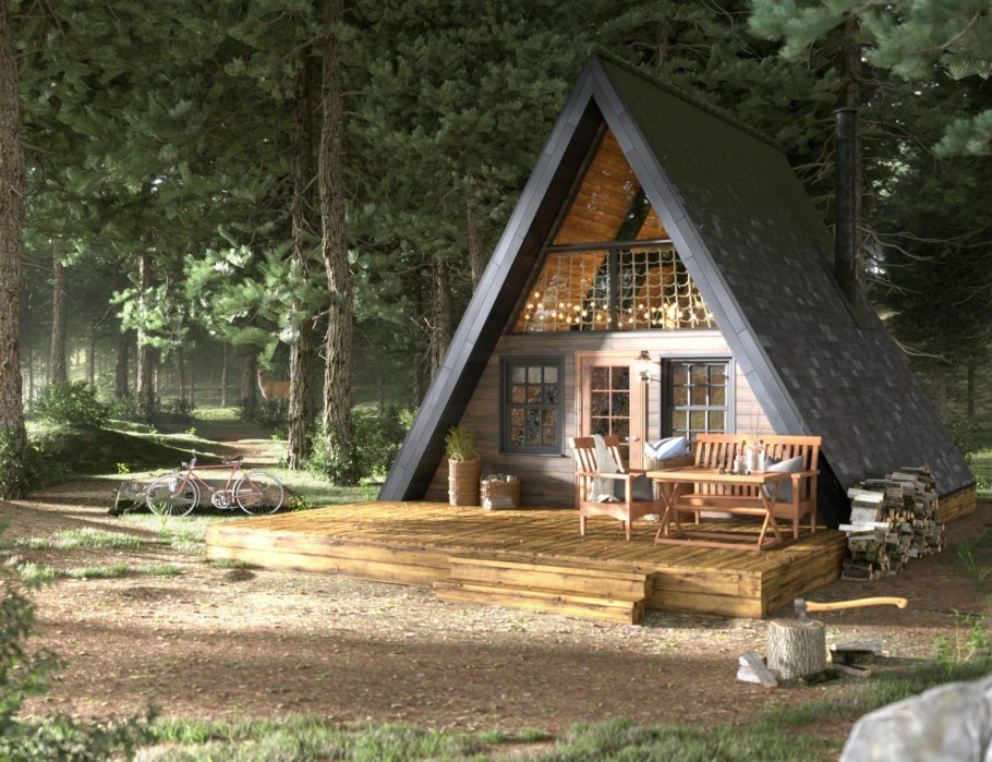 Домик шалаш Манская Заимка