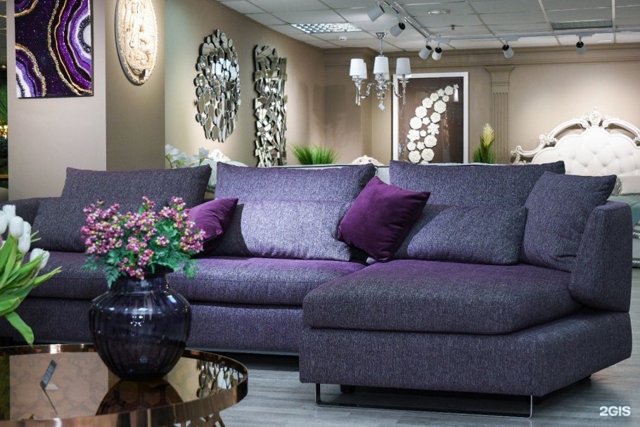 Диван Albert 3 фиолетовый