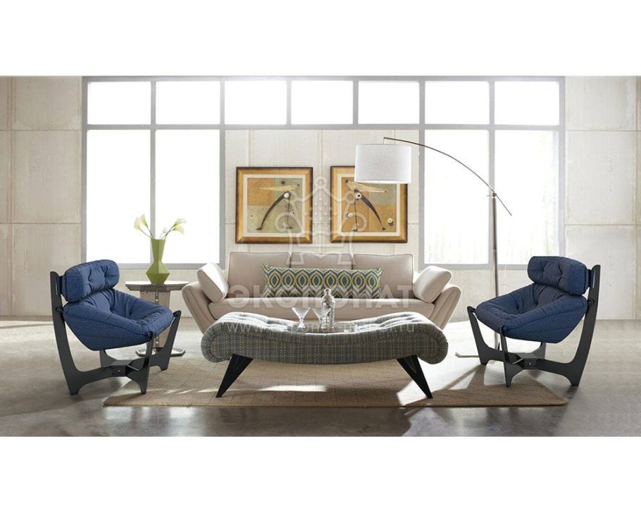 Кресло для отдыха модель 11, венге Verona Denim Blue