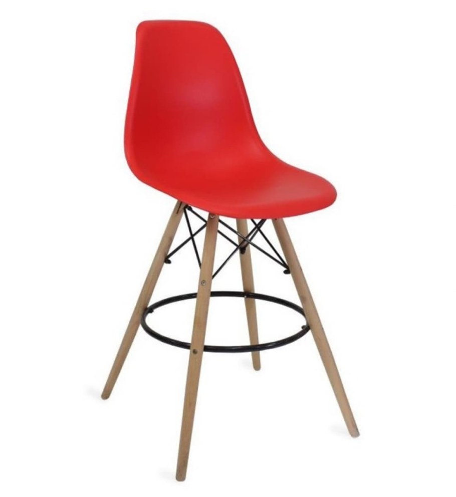 Стул барный Eames красный
