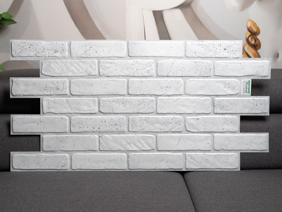 Фартук ПВХ кирпич белый лофт (0,6м*3м*0,75мм)