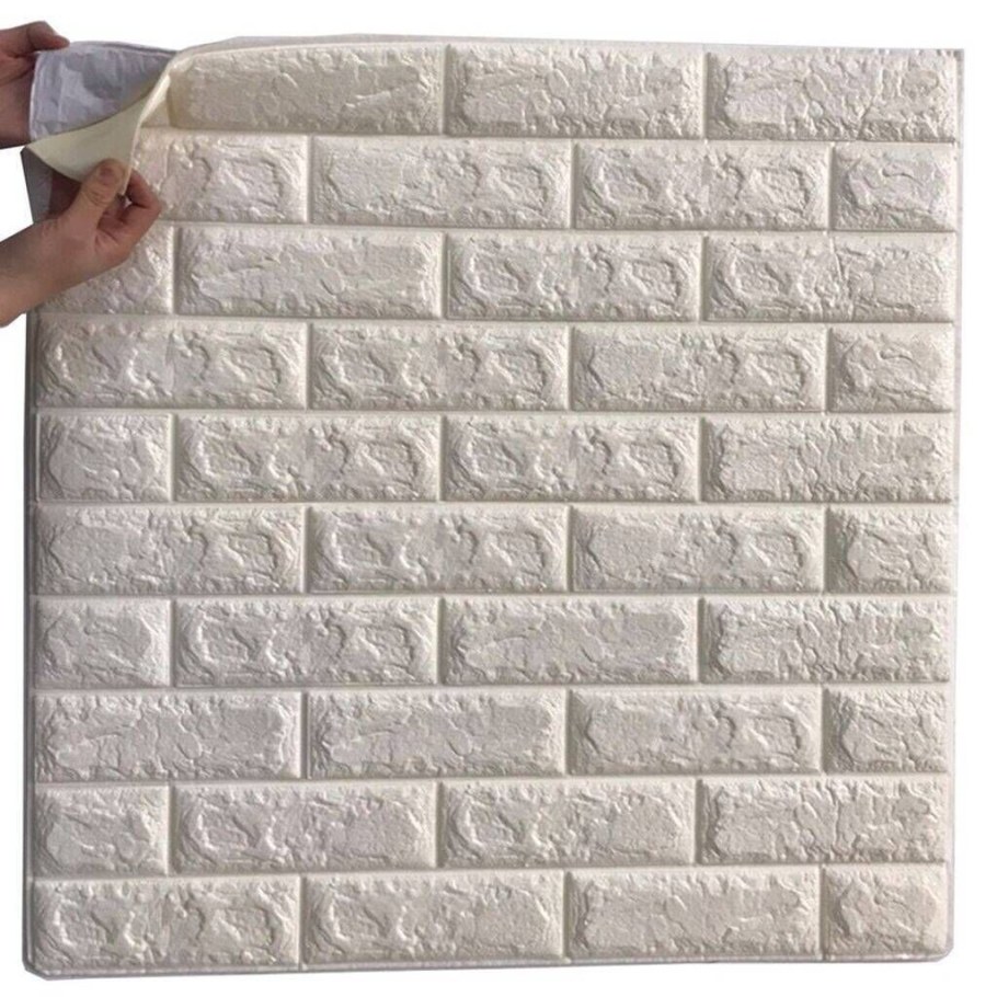 3d cамоклеющиеся панели "кирпич Оникс" (Brick Beige-White)