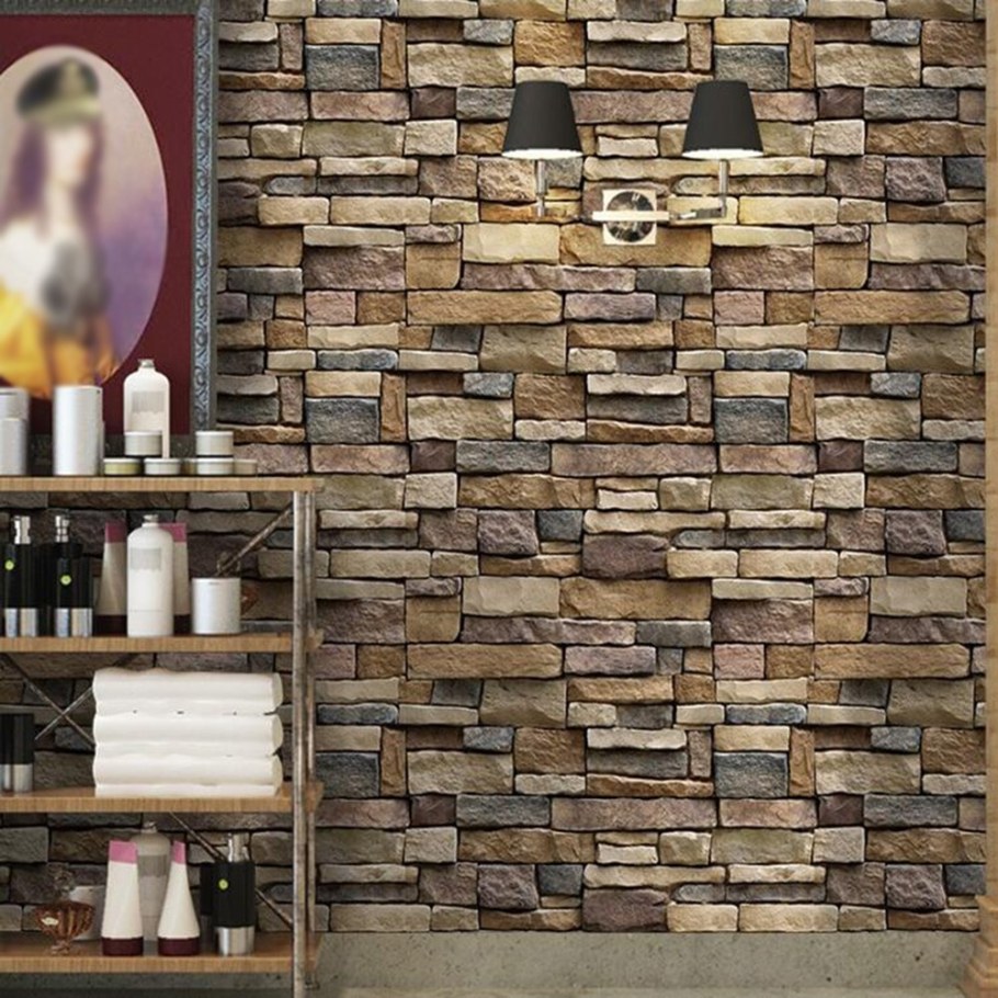 Самоклейка в виде кирпичей