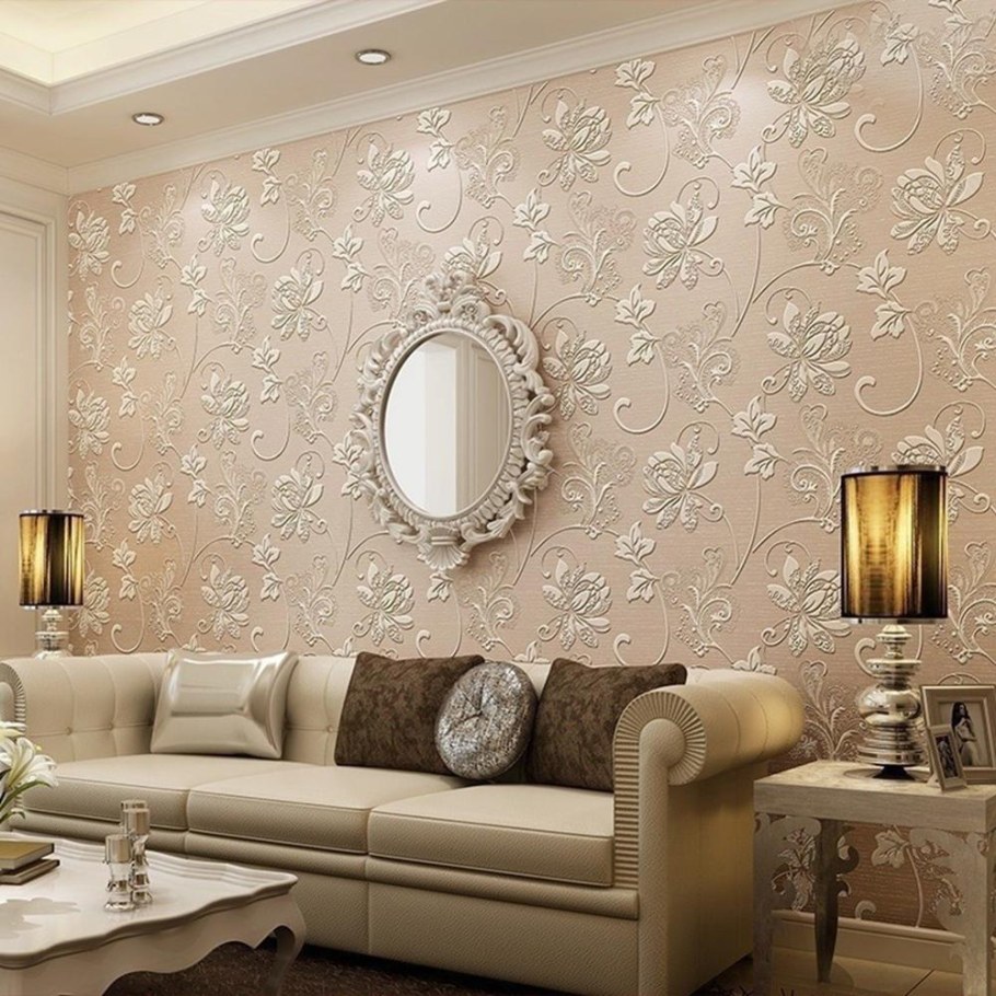 Расцветки обоев для зала