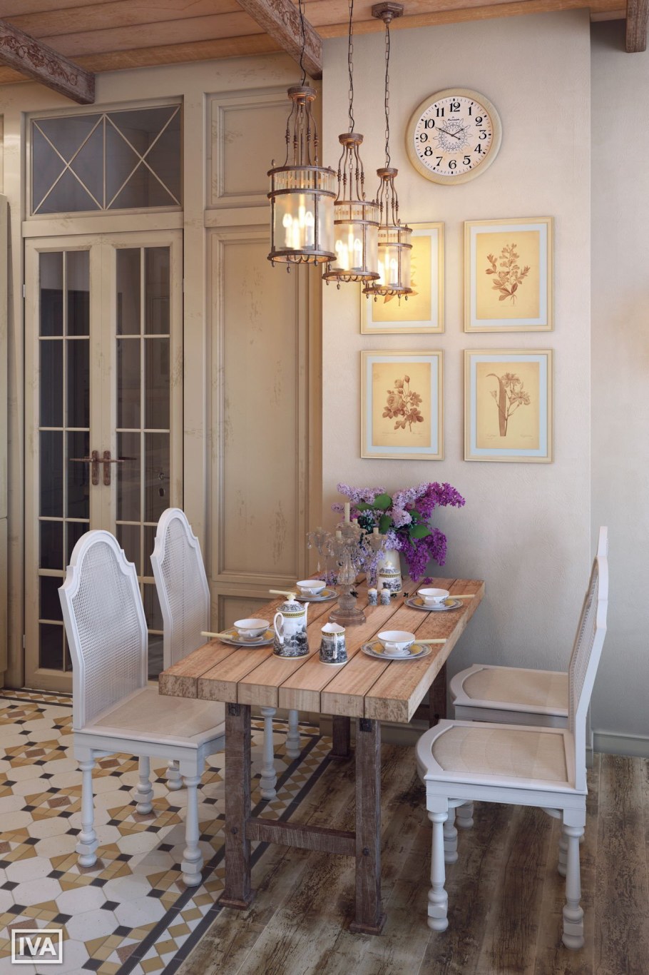 Стены в прованском стиле