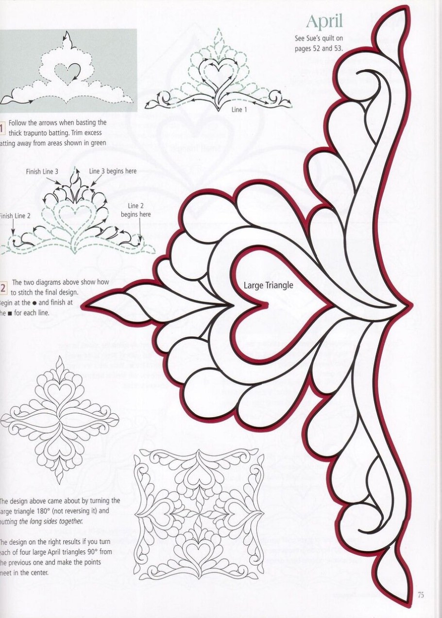 Узоры для Стежки квилтов Букеева