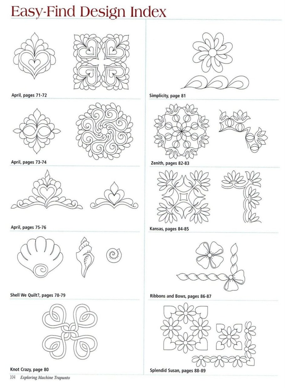 Схемы для Стежки трапунто