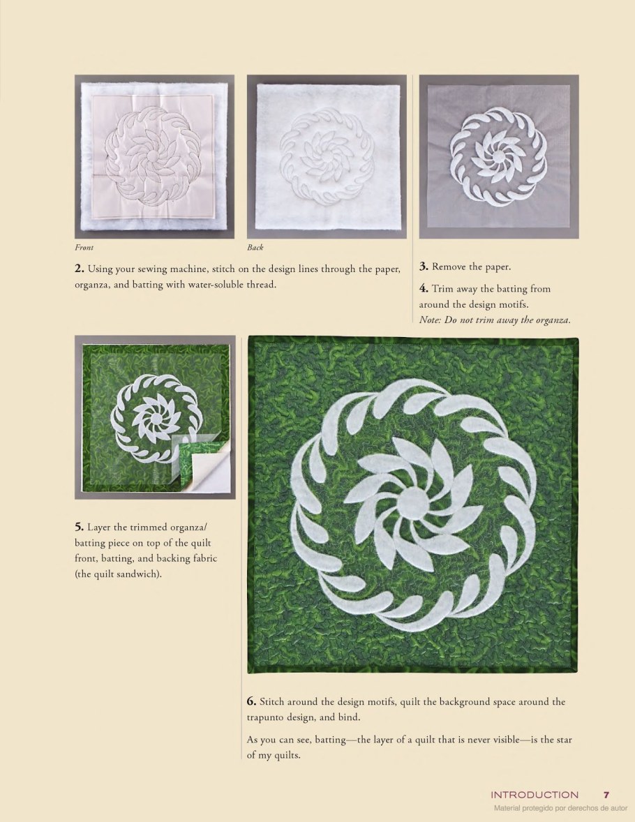 Стежка трапунто схемы