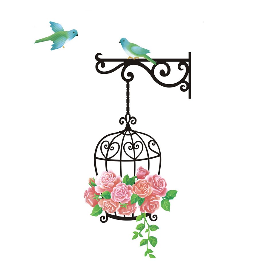 Наклейки на стену Птичья клетка