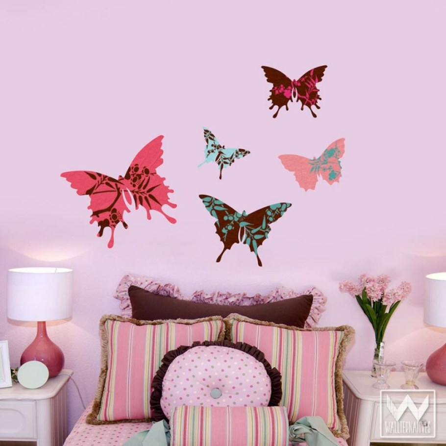 Роспись стен бабочки