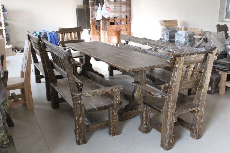 Состаренное дерево мебель