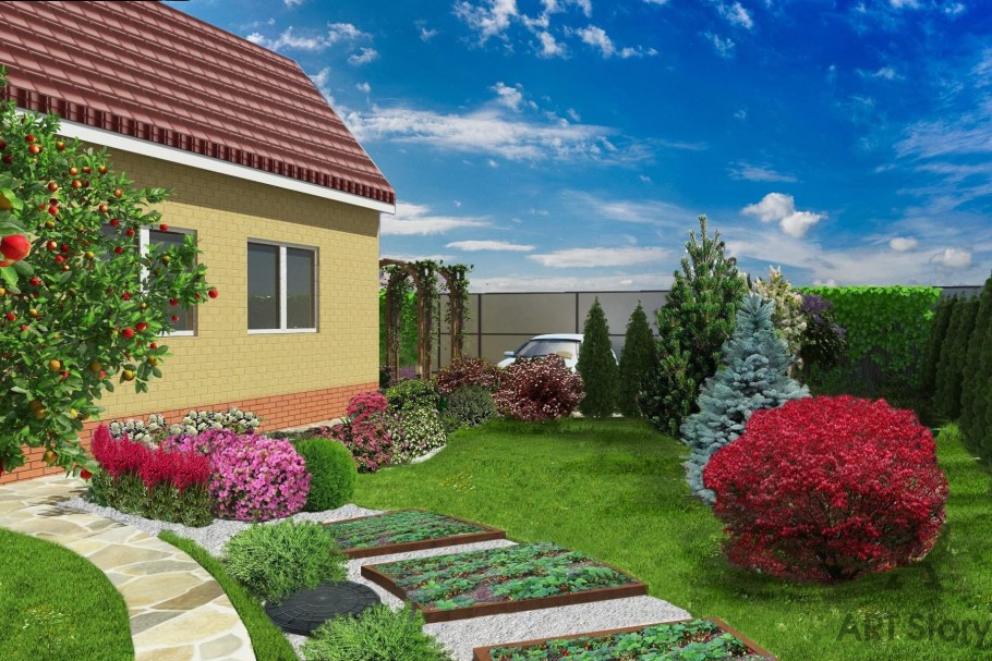 Ландшафт дачи 5 соток