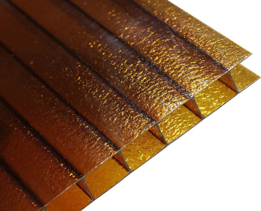 Сотовый поликарбонат 12000х2100х8 бронза Янтарный