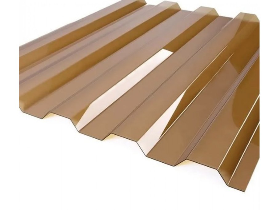 Профилированный поликарбонат Borrex трапеция 1.3мм 2*1,05м бронза
