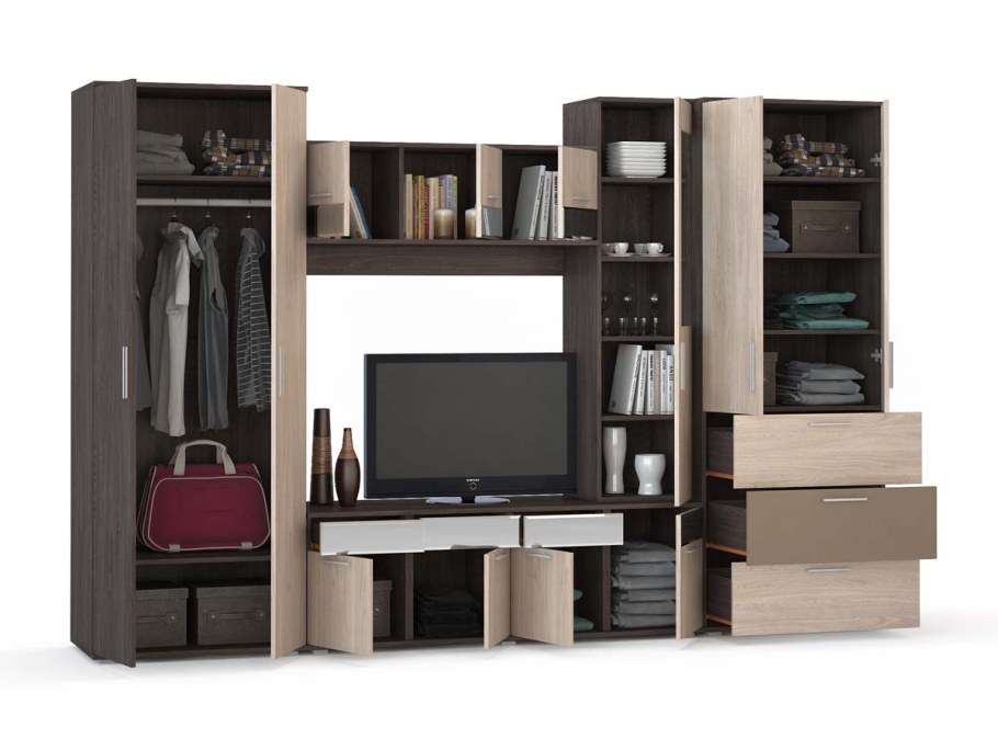 Стенка Палермо Анкор светлый темный