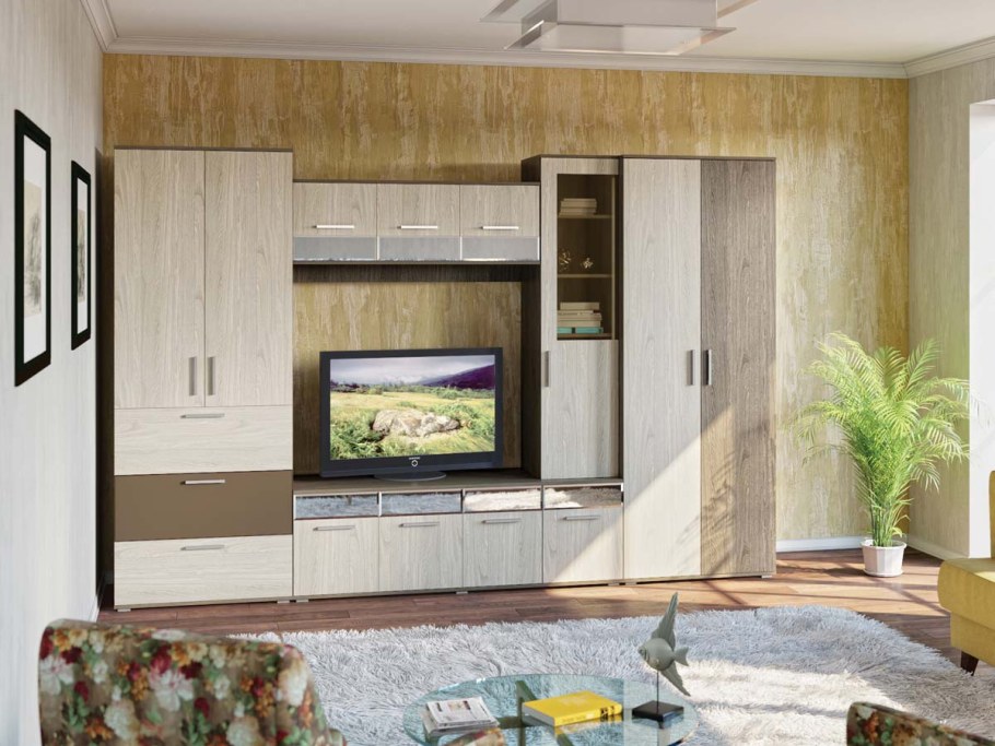 Стенка Палермо Анкор светлый темный