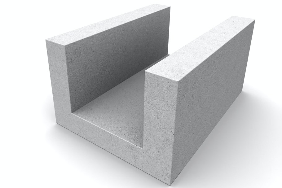Газобетонный u-блок h+h 400х250х625 мм d500