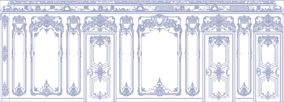 Узоры молдингами мебели