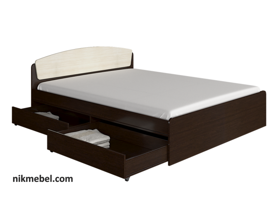Кровать Рондо с ящиками 160х200 цвет венге
