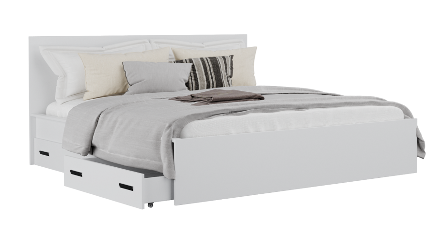 Кровать lbd1704 (180х200) серый uf860/19b с ящиком для белья