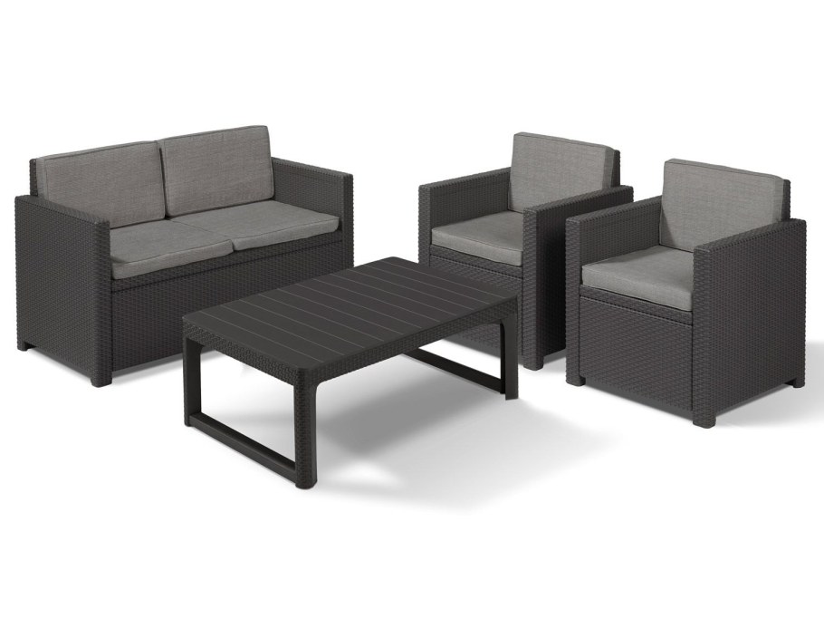 Набор садовой мебели Keter Rosario полиротанг графит