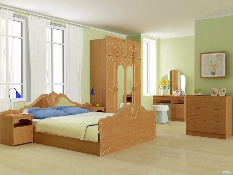 Спальный гарнитур Бася вишня Оксфорд