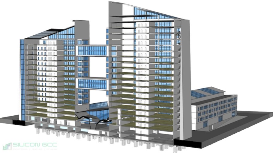 3д модель здания ревит