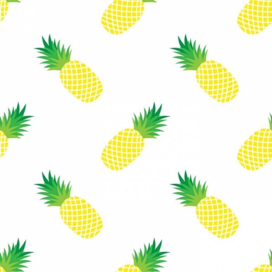 Ананас на желтом фоне