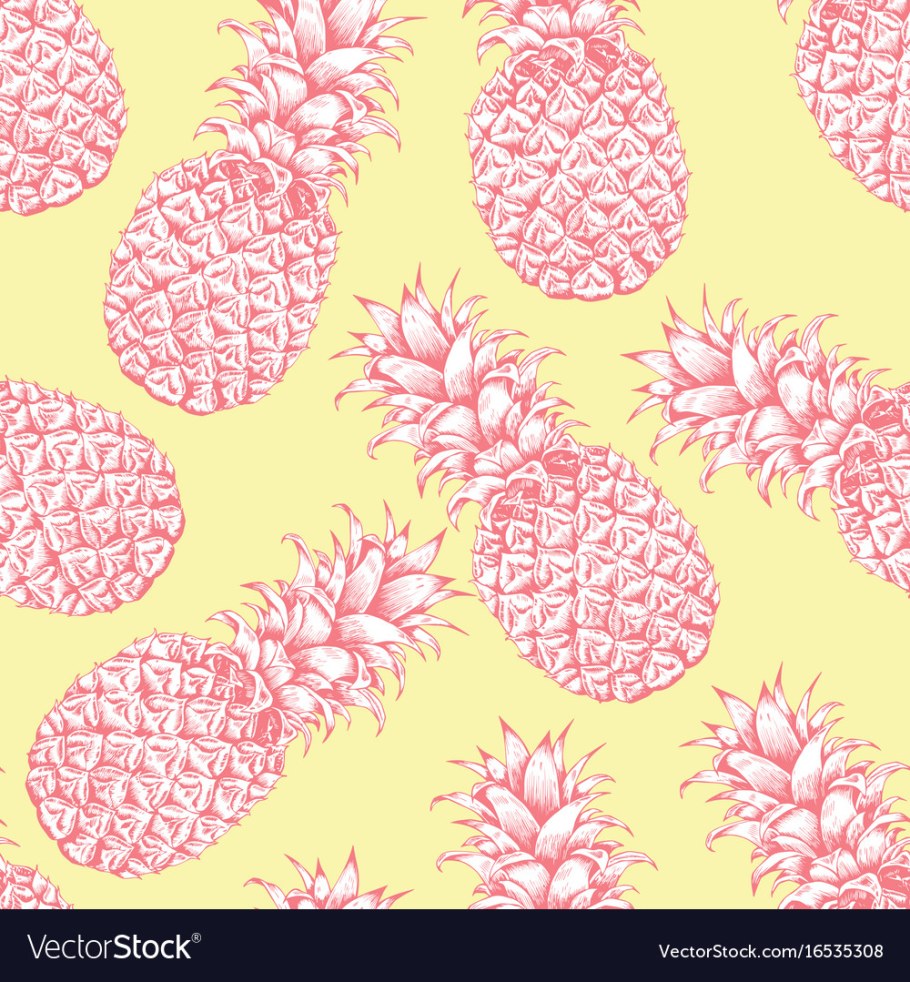 Ананас на розовом фоне