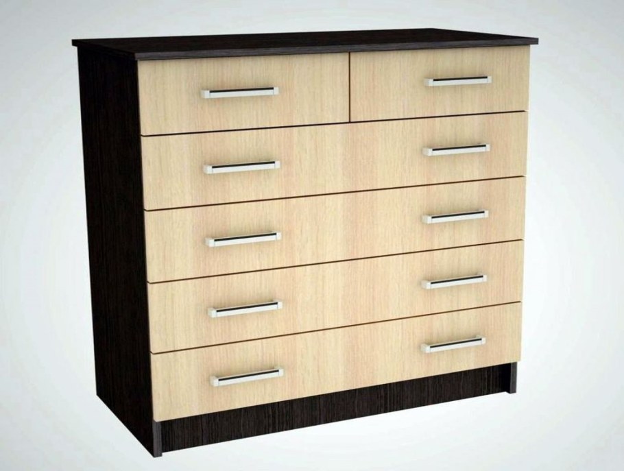 Комод Катрин 5 венге дуб молочный
