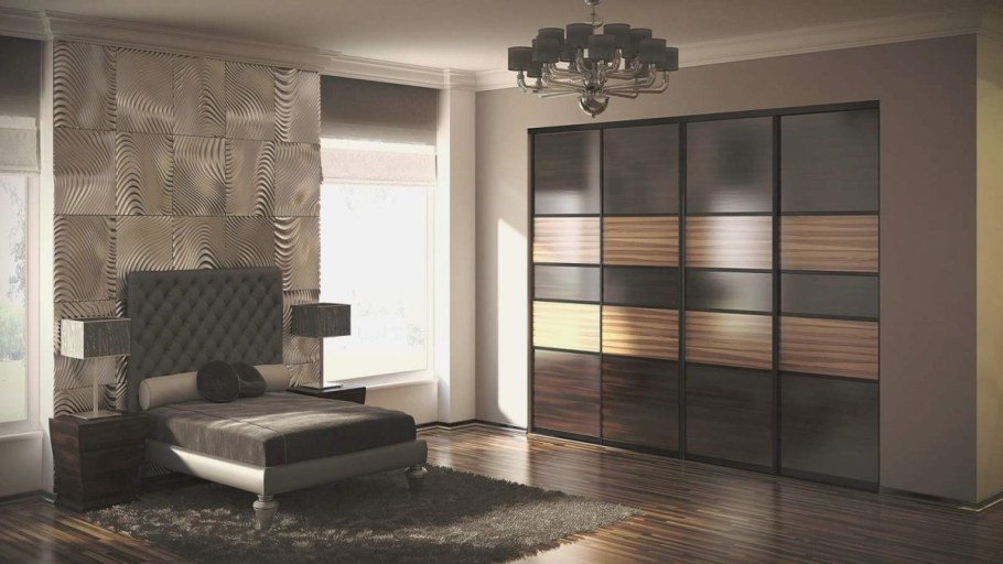 Стильный встроенный шкаф купе