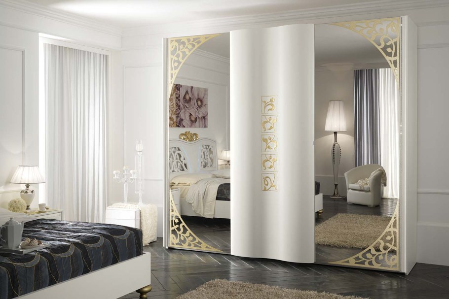 Шкаф купе Версаче белый