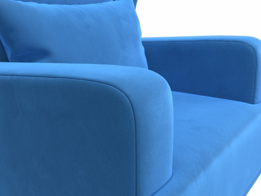 Кресло Хилтон, голубой/велюр