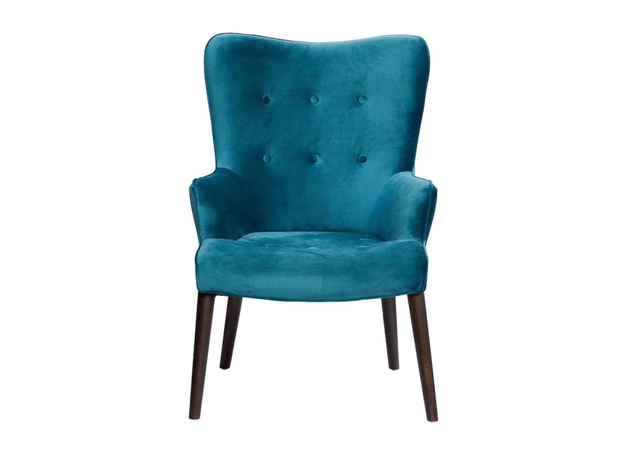 Кресло Burgos, велюр, голубое