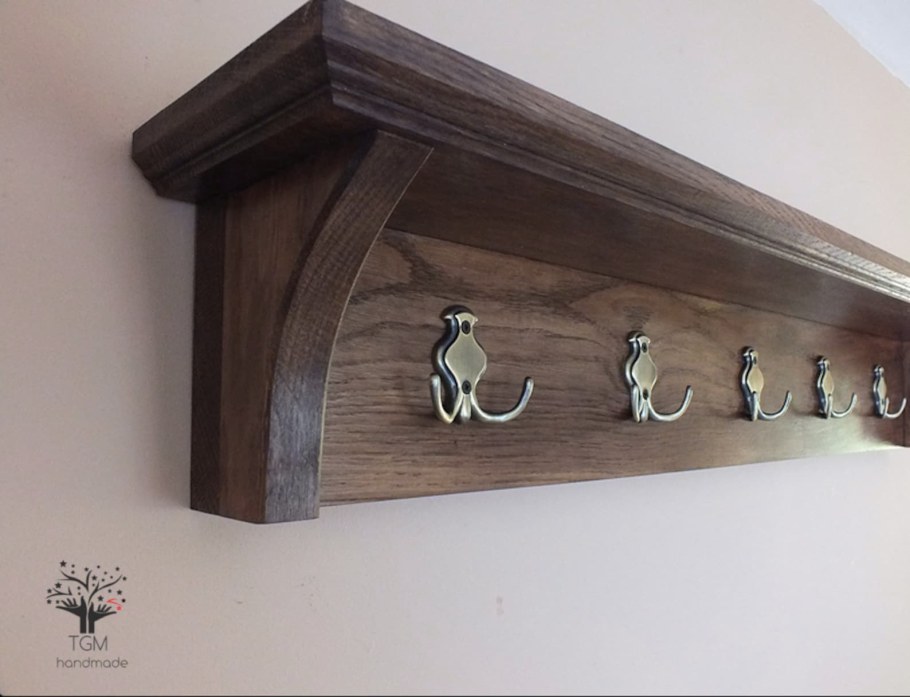 Сосновая полка - вешалка, Lindley