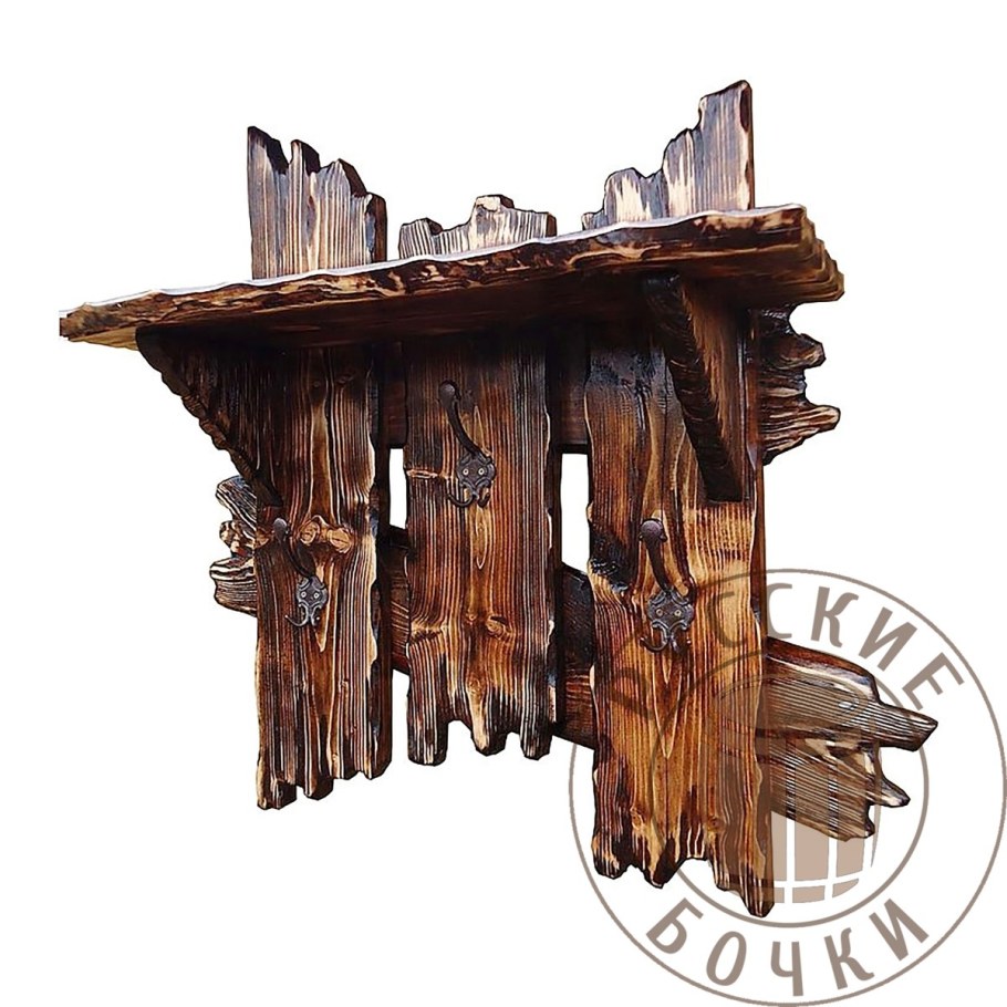 Вешалка из состаренного дерева