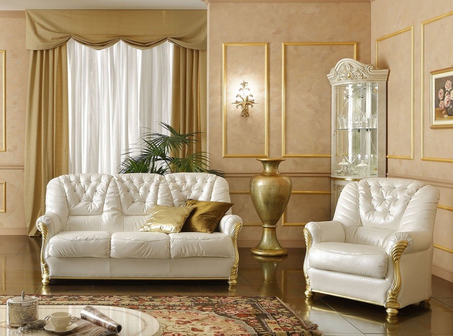 Мягкая мебель для гостиной современная классика
