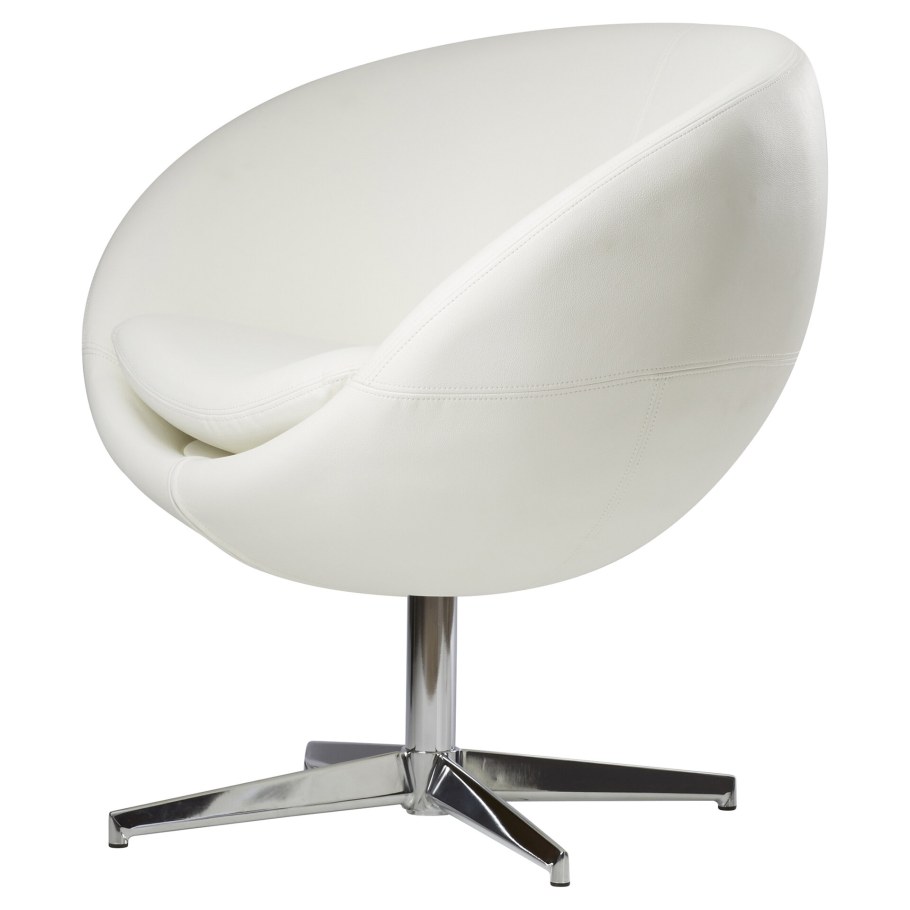 Кресло белое круглое