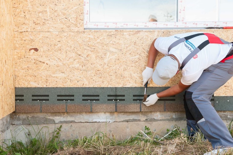 Монтаж фасадной плитки ТЕХНОНИКОЛЬ Хауберк