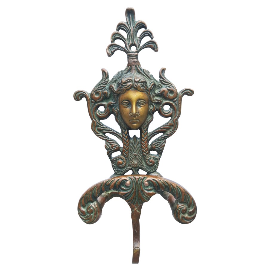 Вешалка латунь настенная