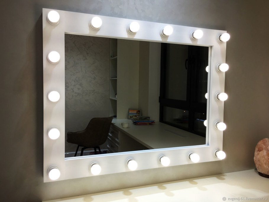 Зеркало гримерное l613 (белое)