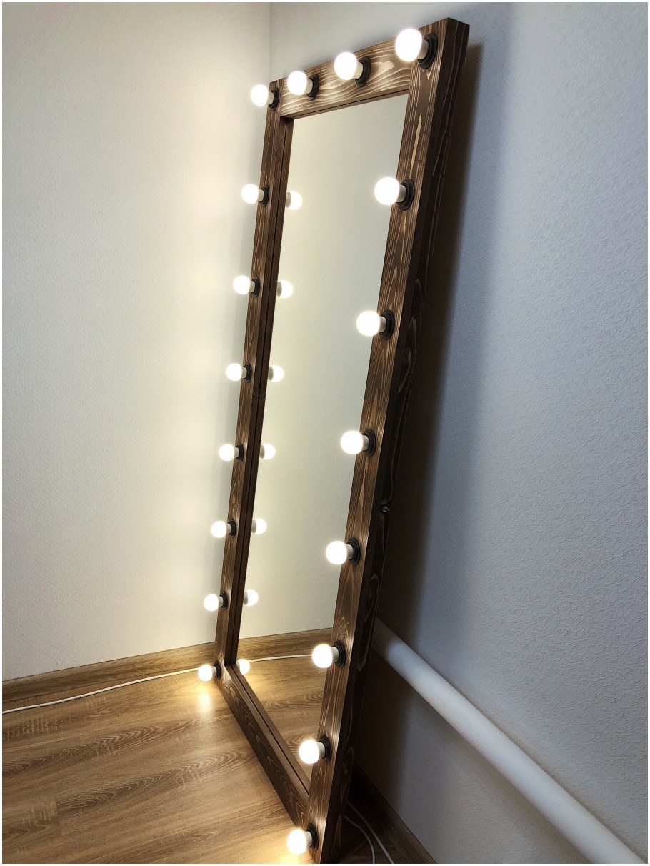 Зеркало гримерное с лампами 190*180